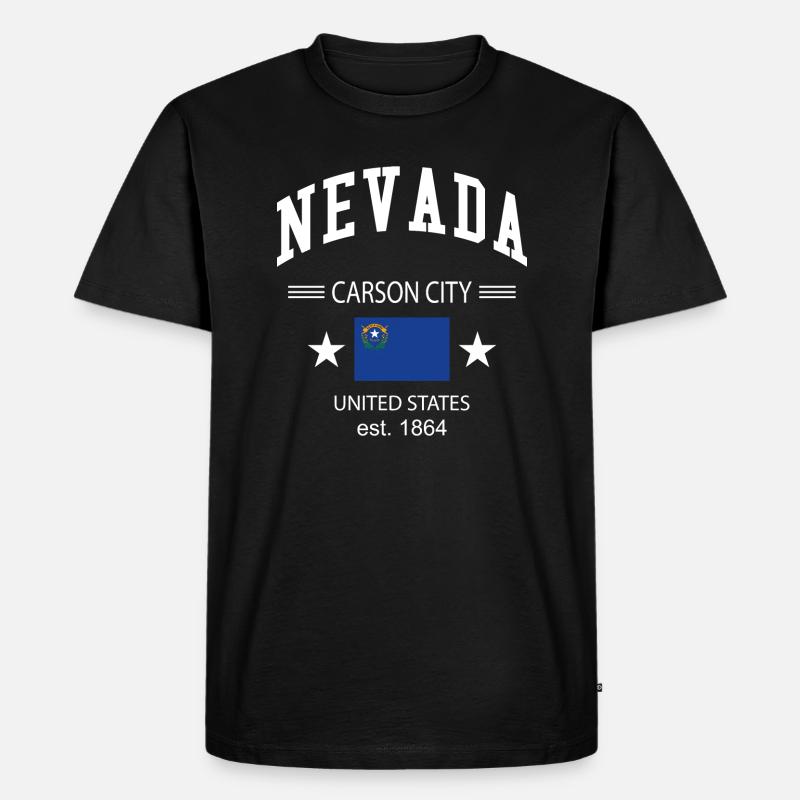 Nevada - Männer Premium Bio T-Shirt - Schwarz