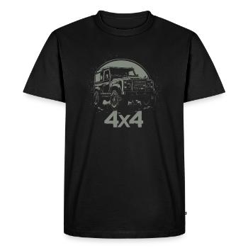 Defender Rover 4x4 Land Offroad LaRo Landy - Men's Premium Organic T-Shirt - black - Front - Nico (187cm)