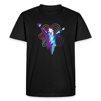 Trance DJ Man design for trance music fans - Men's Premium Organic T-Shirt - black - Front - Nico (187cm)