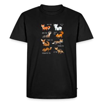 All fox species design for wildlife lovers - Men's Premium Organic T-Shirt - black - Front - Nico (187cm)