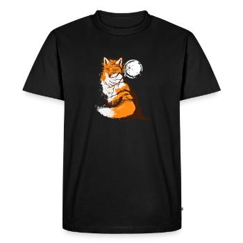 Conception d'automne de renard roux pour les amoureux de la faune - T-shirt Premium bio Homme - noir - Devant - Nico (187cm)