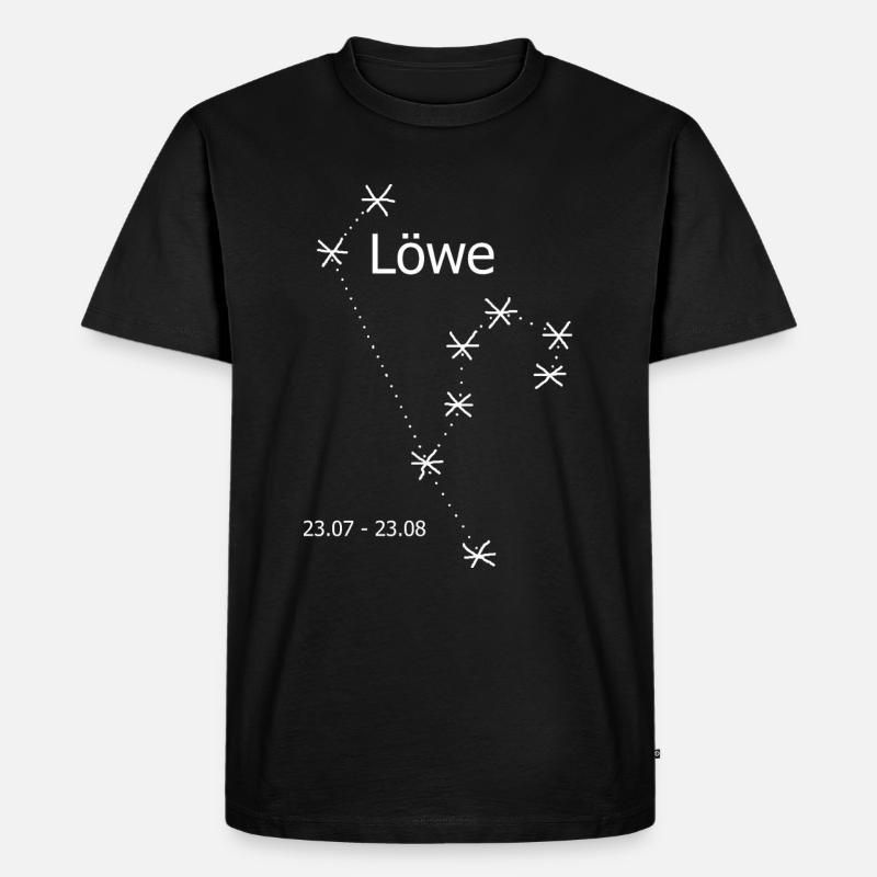 Sternbild Löwe - Männer Premium Bio T-Shirt - Schwarz