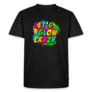 80s Retro Vintage Costume Carnival 80's - Men's Premium Organic T-Shirt - black - Front - Nico (187cm)