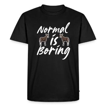 normal est ennuyeux Design pour un passionné d’okapi - T-shirt Premium bio Homme - noir - Devant - Nico (187cm)