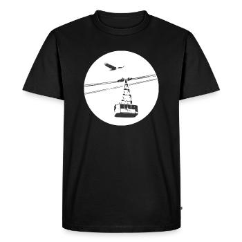 Gondola with eagle black - Men's Premium Organic T-Shirt - black - Front - Nico (187cm)