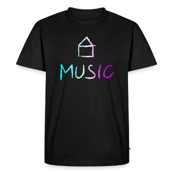 House Music - T-shirt Premium bio Homme - noir - Devant - Nico (187cm)