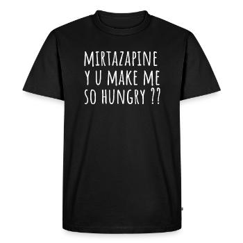 Dépression drôle, antidépresseur mirtazapine - T-shirt Premium bio Homme - noir - Devant - Nico (187cm)