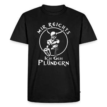 Viking Norseman nordique se lance dans le pillage - T-shirt Premium bio Homme - noir - Devant - Nico (187cm)