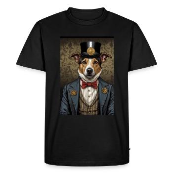 Australian Shepherd Dog Aristocrat Costume - Men's Premium Organic T-Shirt - black - Front - Nico (187cm)