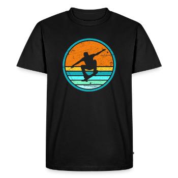 Skater Skateboard Skateboard Tricks Patinage - T-shirt Premium bio Homme - noir - Devant - Nico (187cm)