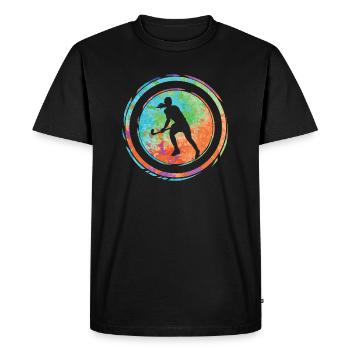 Field Hockey Player Girls Hockey - Men's Premium Organic T-Shirt - black - Front - Nico (187cm)