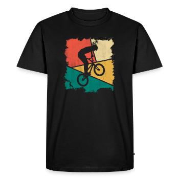 BMX Bike Tricks Cyclist Stunt BMX - Men's Premium Organic T-Shirt - black - Front - Nico (187cm)