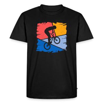 BMX Rider Stunts Bike Tricks BMX - T-shirt Premium bio Homme - noir - Devant - Nico (187cm)