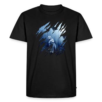 Wolf Scratch Marks Claws Wild Wolves Wilderness Howl - T-shirt Premium bio Homme - noir - Devant - Nico (187cm)