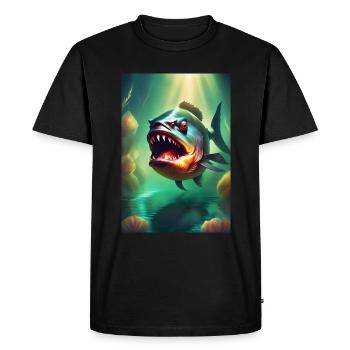Poisson monstre anormal - T-shirt Premium bio Homme - noir - Devant - Nico (187cm)