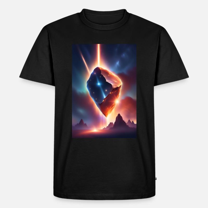 Fantastischer Meteor, der herunterfällt - Männer Premium Bio T-Shirt - Schwarz