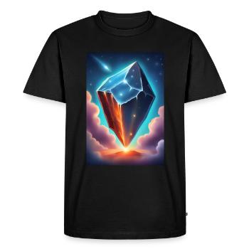 Météore glacé - T-shirt Premium bio Homme - noir - Devant - Nico (187cm)