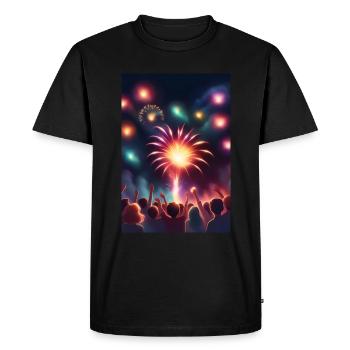 Stunning fire works show - Men's Premium Organic T-Shirt - black - Front - Nico (187cm)