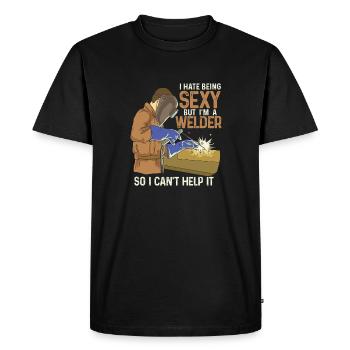 Sexy welder - Professions Gift Welding - Men's Premium Organic T-Shirt - black - Front - Nico (187cm)
