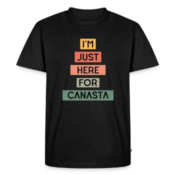 Funny canasta | Canasta lover | Canasta player - Men's Premium Organic T-Shirt - black - Front - Nico (187cm)