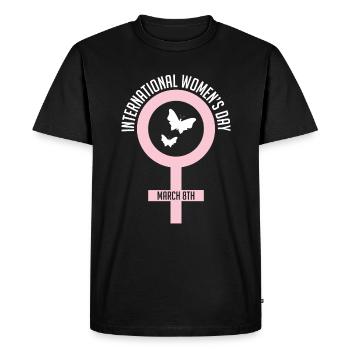 International Women's Day - 8 March - Men's Premium Organic T-Shirt - black - Front - Nico (187cm)
