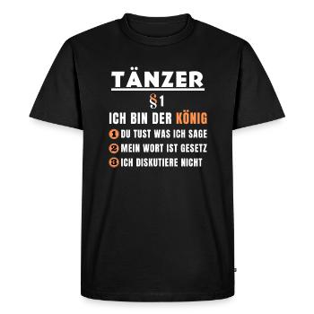 Cadeau de danseur - je suis le roi - T-shirt Premium bio Homme - noir - Devant - Nico (187cm)