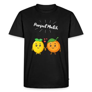 Cadeau citron et orange pour les végétaliens et les végétariens - T-shirt Premium bio Homme - noir - Devant - Nico (187cm)
