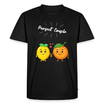 Cadeau orange et citron pour les végétaliens et les végétariens - T-shirt Premium bio Homme - noir - Devant - Nico (187cm)