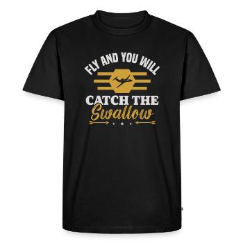 Devis pour les pilotes, les agents de bord et les touristes - T-shirt Premium bio Homme - noir - Devant - Nico (187cm)