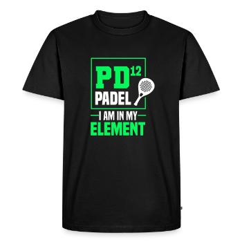Padel Tennis Paddle Padel Ball Paddling Padel Tennis - Men's Premium Organic T-Shirt - black - Front - Nico (187cm)