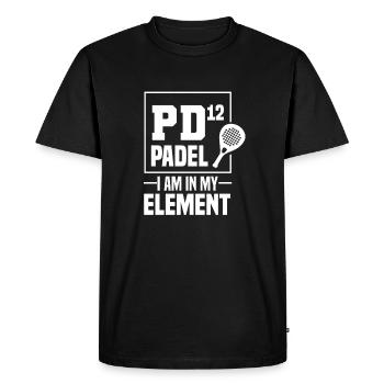Padel Tennis Paddle Padel Ball Paddling Padel Tennis - Men's Premium Organic T-Shirt - black - Front - Nico (187cm)