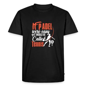 Padel Tennis Paddle Padel Ball Paddling Padel Tennis - Men's Premium Organic T-Shirt - black - Front - Nico (187cm)