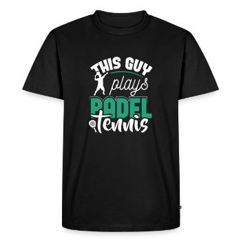 Padel Tennis Paddle Padel Ball Paddling Padel Tennis - Men's Premium Organic T-Shirt - black - Front - Nico (187cm)