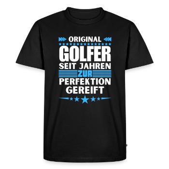 Des golfeurs mûris à la perfection - T-shirt Premium bio Homme - noir - Devant - Nico (187cm)