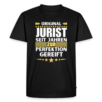 Lawyer matured to perfection - Men's Premium Organic T-Shirt - black - Front - Nico (187cm)