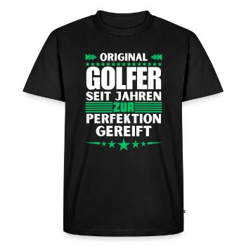 Des golfeurs mûris à la perfection - T-shirt Premium bio Homme - noir - Devant - Nico (187cm)