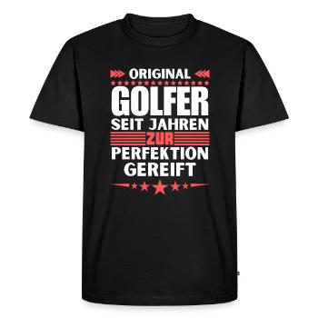 Des golfeurs mûris à la perfection - T-shirt Premium bio Homme - noir - Devant - Nico (187cm)