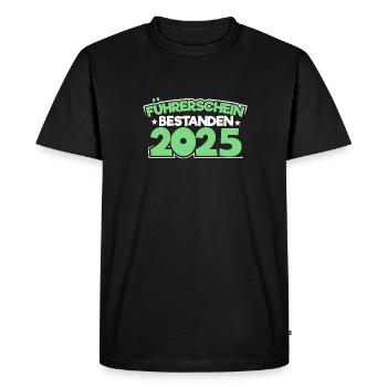 Permis de conduire 2025 Examen de conduite Examen du permis de conduire - T-shirt Premium bio Homme - noir - Devant - Nico (187cm)