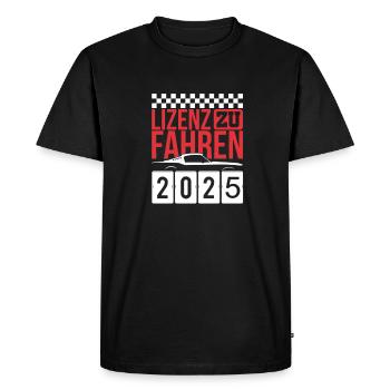 Permis de conduire 2025 Examen de conduite Examen du permis de conduire - T-shirt Premium bio Homme - noir - Devant - Nico (187cm)