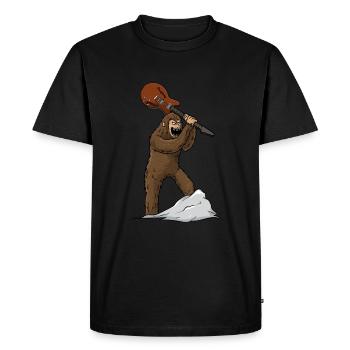 Bigfoot Electric Guitar Guitarist Rock Metal Bassist - Men's Premium Organic T-Shirt - black - Front - Nico (187cm)