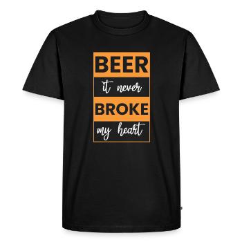 Bier Bier trinken Beer Design Geschenk - Männer Premium Bio T-Shirt - Schwarz - Vorne - Nico (187cm)