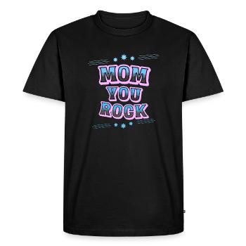 MOM YOU ROCK - MUM DU ROCKST - Mothers Day 2024 - Men's Premium Organic T-Shirt - black - Front - Nico (187cm)