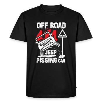 Jeep Hors-piste Pissing - T-shirt Premium bio Homme - noir - Devant - Nico (187cm)