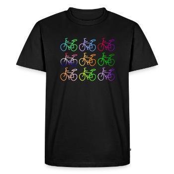 Bike scribble. - Men's Premium Organic T-Shirt - black - Front - Nico (187cm)