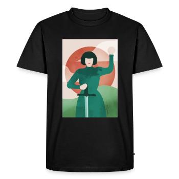 Joan of Art - Men's Premium Organic T-Shirt - black - Front - Nico (187cm)
