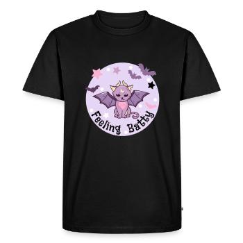 Feeling Batty. Pastel Vampire Cat. - Men's Premium Organic T-Shirt - black - Front - Nico (187cm)