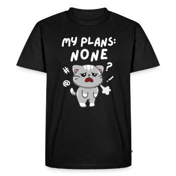No Weekend Plans. My Plans None. Black. - Men's Premium Organic T-Shirt - black - Front - Nico (187cm)