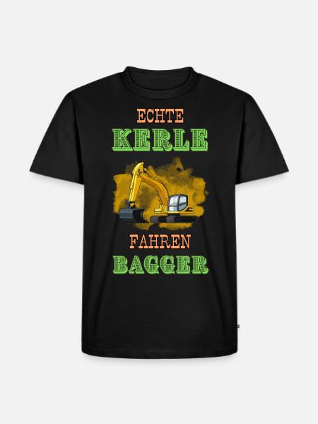 Bagger - Männer Premium Bio T-Shirt - Schwarz