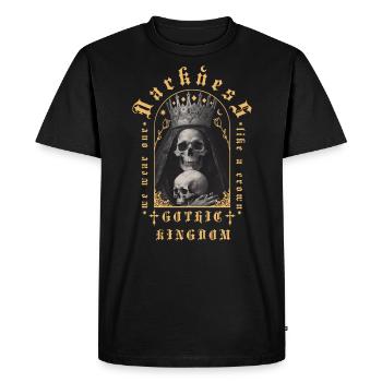 Royaume gothique - T-shirt Premium bio Homme - noir - Devant - Nico (187cm)