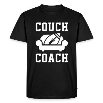 Entraîneur de canapé - T-shirt Premium bio Homme - noir - Devant - Nico (187cm)